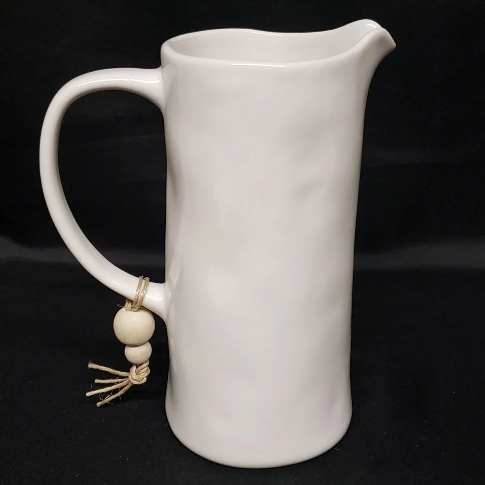Melrose International NWT Ivory Ceramic Pitcher with Chicken Design